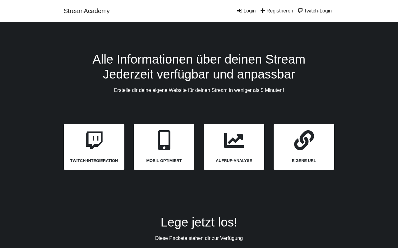 The landing page. Four features, one of which is about to become the interesting one.